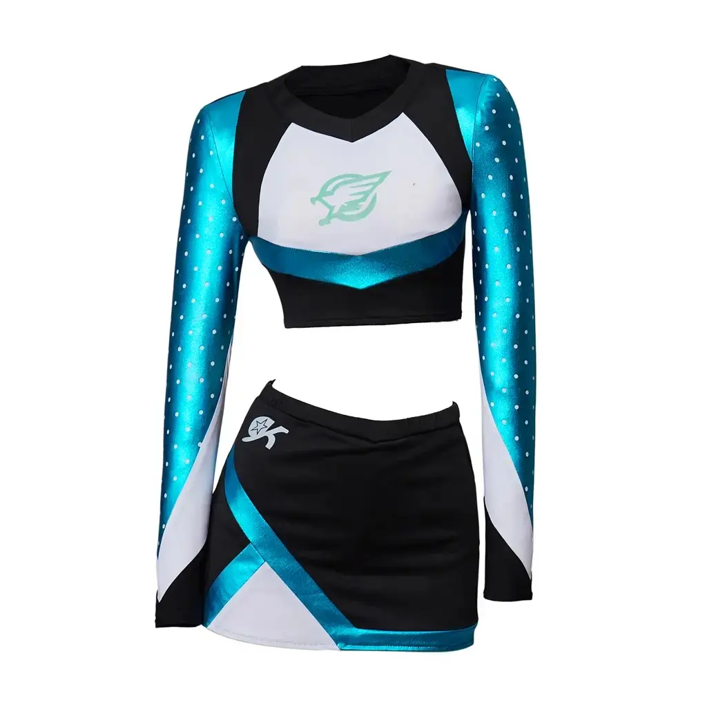Cheerleader Uniform Costume Women High School Cheerleading Suit Cosplay Clothing Casual Womenswear Comfort Fitted