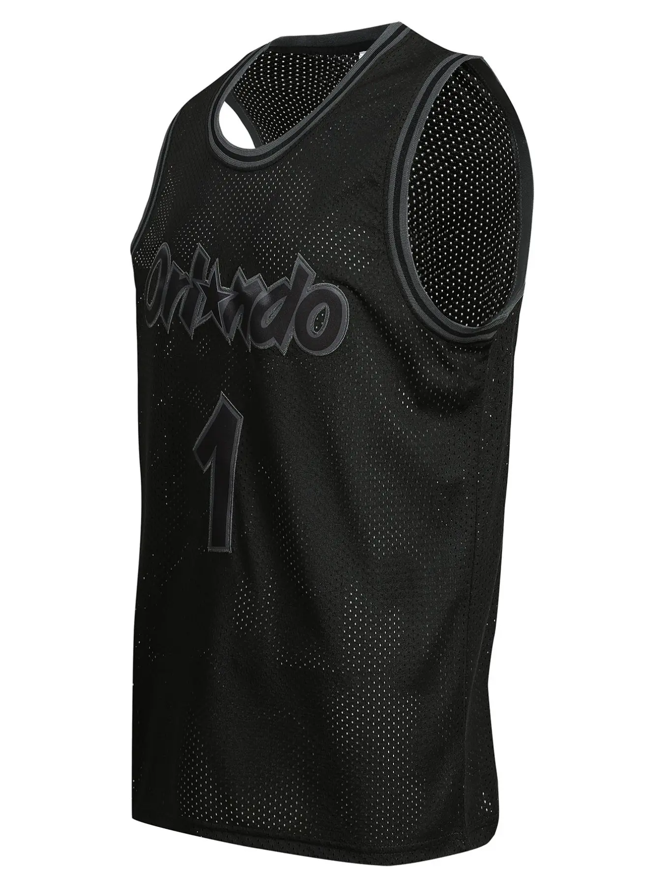 Men's 1 Black Basketball Jersey Embroidered Sports Wear, Casual Short Sleeve Vest, Fitted Long Clothing, H-Type Silhouette, Casual Sporty Top
