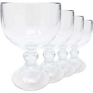4 Pack Goblet Style 21.5 Oz Beer Glasses, Suitable for Margaritas, Coronaritas, Shrimp Cocktail