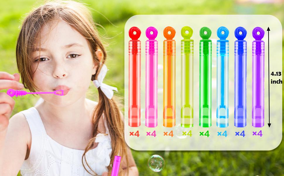 Easter Basket Goodie Bag Stuffer Fillers for Kids, 32 Pack Mini Bubble Wand Toys Gifts for Toddlers, Small Spring Birthday Camping Party Favor Supplies, Classroom School Stuff Prize Treats Non Candy