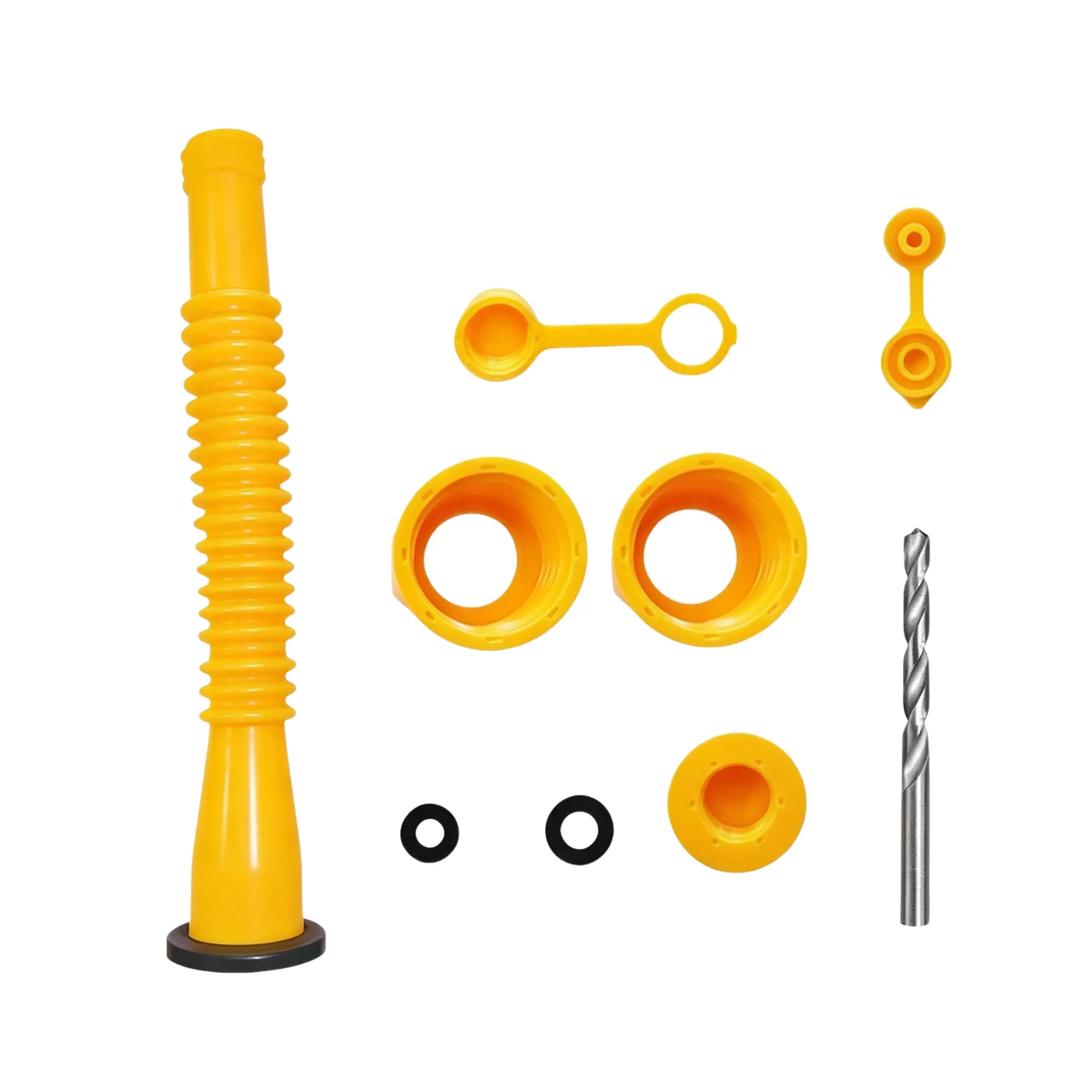 Gas Can Spout Replacement Kit, Anti-Spill Gas Can Nozzle Replacement, Upgraded Spouts No Leaky with Flexible Nozzle, Can Vent Caps, Fit for Most 1/2/5/10 Gal Can