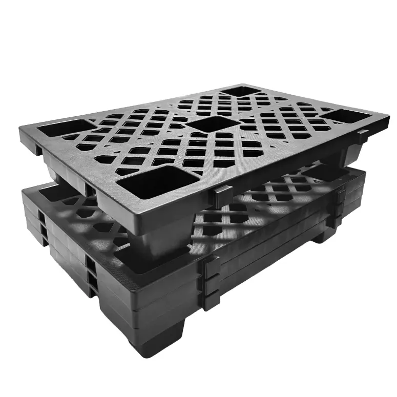 8 Pcs Lightweight Nestable Plastic Pallets - 23.6" x 15.8" Floor Pallets for Storage, Heavy Duty Waterproof with Ventilated Grids, Ideal for Warehouse, Garage, Basement, and Indoor Outdoor