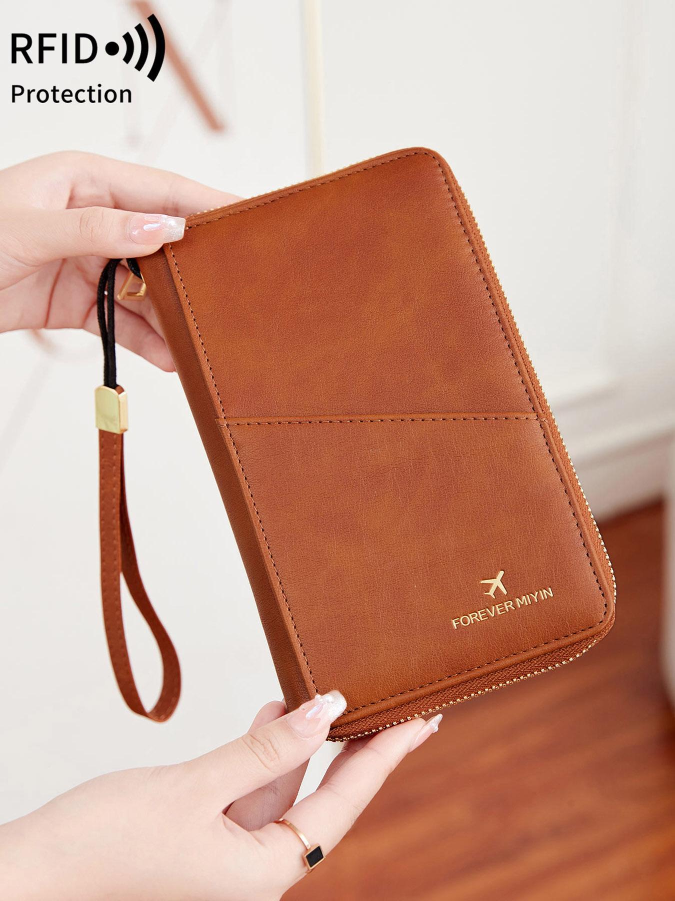 Passport Case with Pen Holder, Large Capacity Passport Holder, Travel Document Organizer, Passport Wallet, Passport Cover for Women & Men