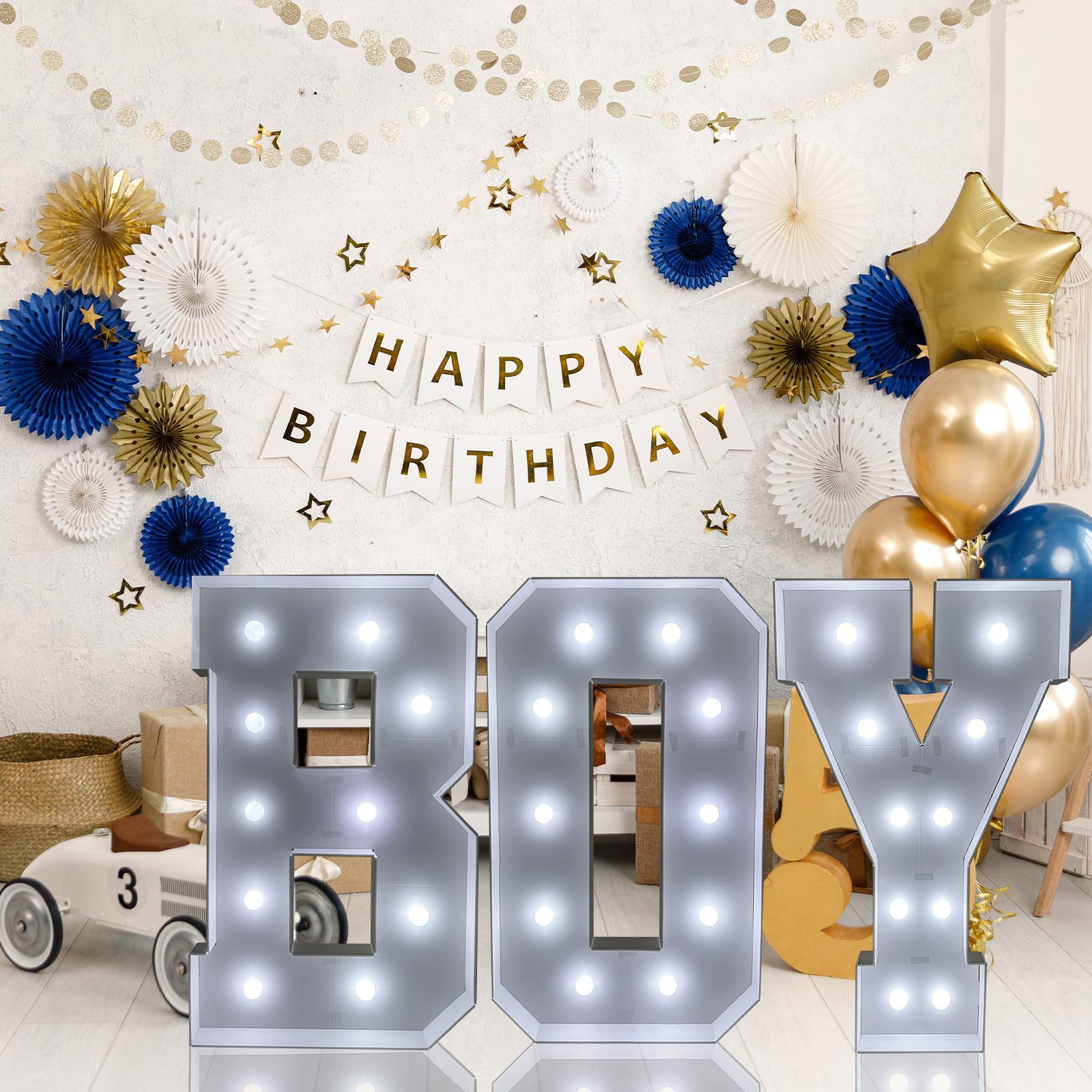 Light-Up Number & Letter (1 Set), Battery-Powered Light-Up Numbers, Giant Numbers for Birthday, Anniversary & Graduation Party Decorations, Party LED Lights