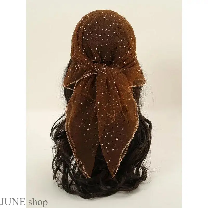 Women’s Glitter Decor Scarf Shawl - Dazzling Glitter Details, Glamorous All-Match Fashion Accessory for Everyday Casual Outfits, Ideal Birthday Gift for Females, One Size