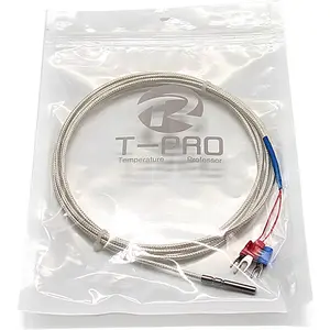 RTD PT100 Temperature Sensors Three-wire System Stainless Steel Probe(4×30MM) Range:-50℃-200℃ (3.3Feet)