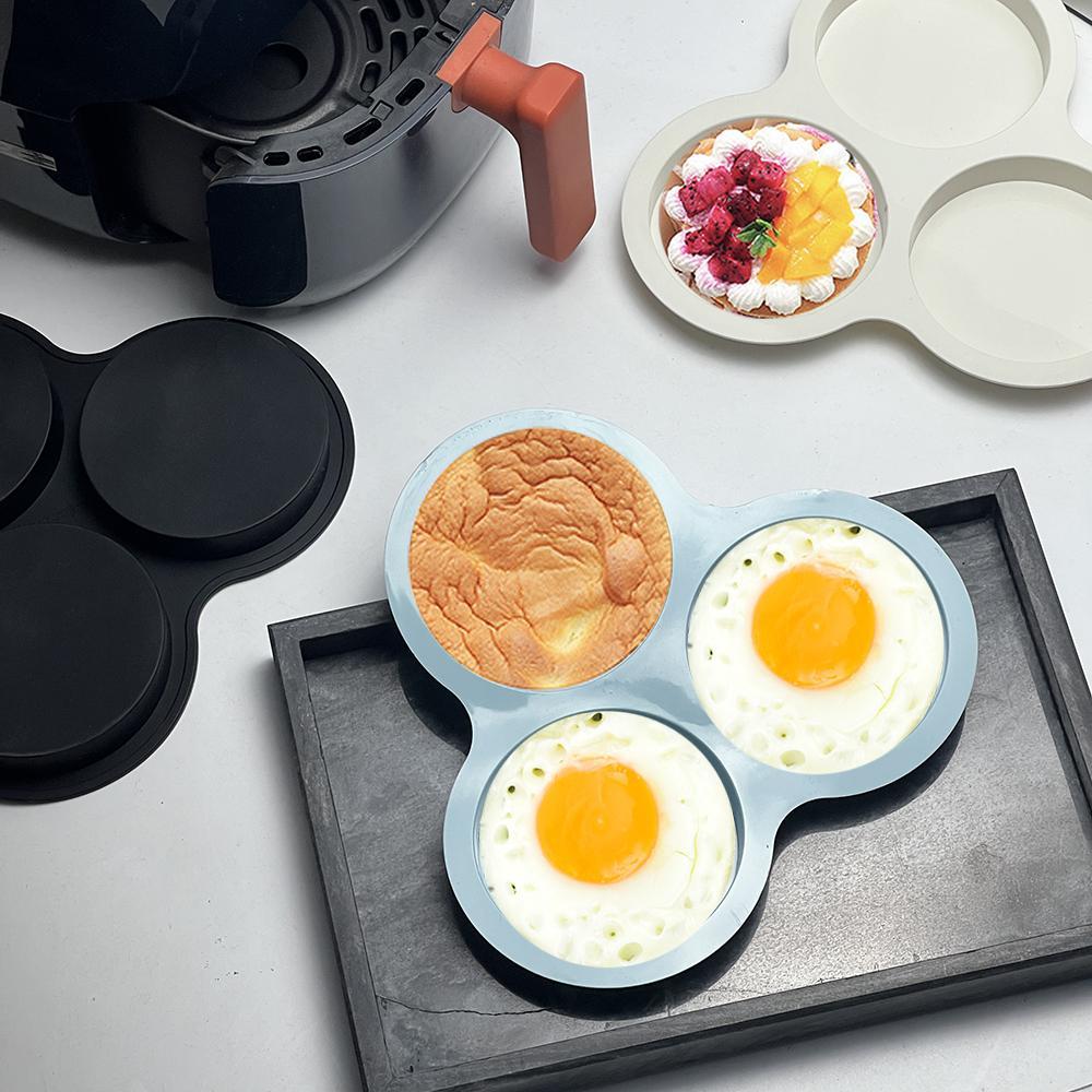 Air Fryer Egg Baking Mold, 1 Count Silicone Egg Baking Pan, Burger Steak Mold, Baking Tool for Home Kitchen and Restaurant