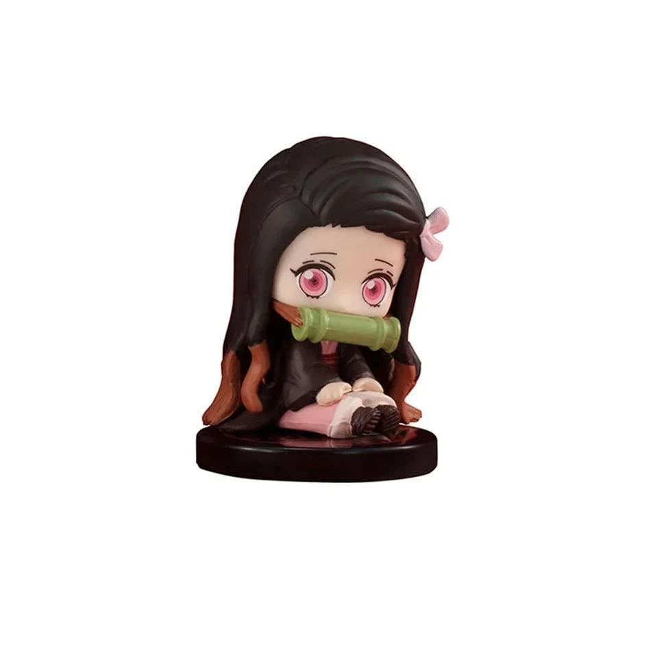 Demon Slayer Sitting 15 Style/Set Q VersionGhost Doll Tanjiro Nidouzi Inosuke Zenizu Figure Action Figure Movie Model Toys Doll