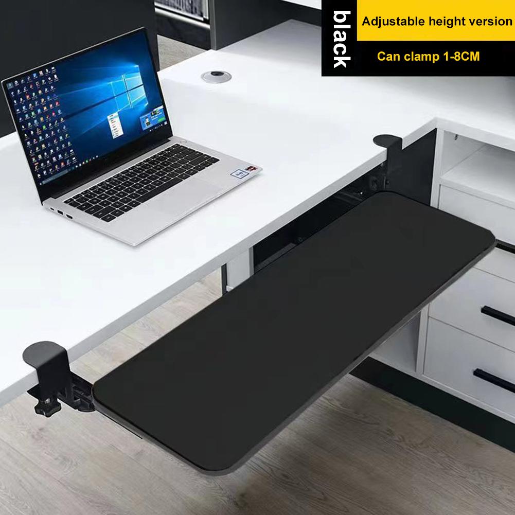 [Pull Out Computer Drawer] Adjustable Keyboard Tray | Acrylic Slide-out Under Desk, No Installation NEW