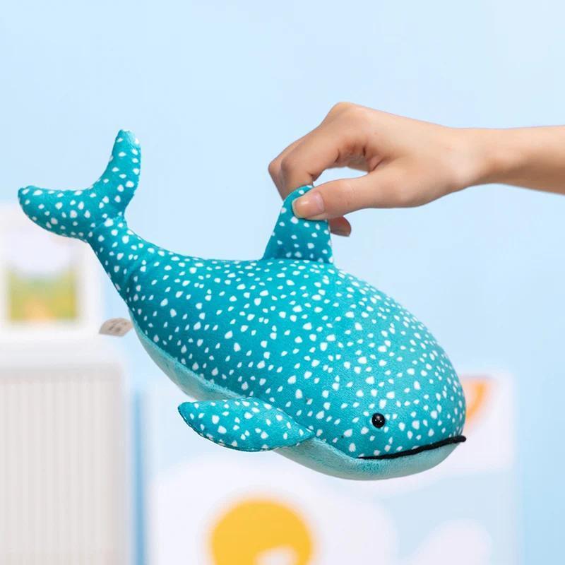 Lovely Lifelike Mini Sea Blue Whale Plush Toys Cotton Stuffed Whale Doll Lovely Office Desktop Companion Kids Game Props