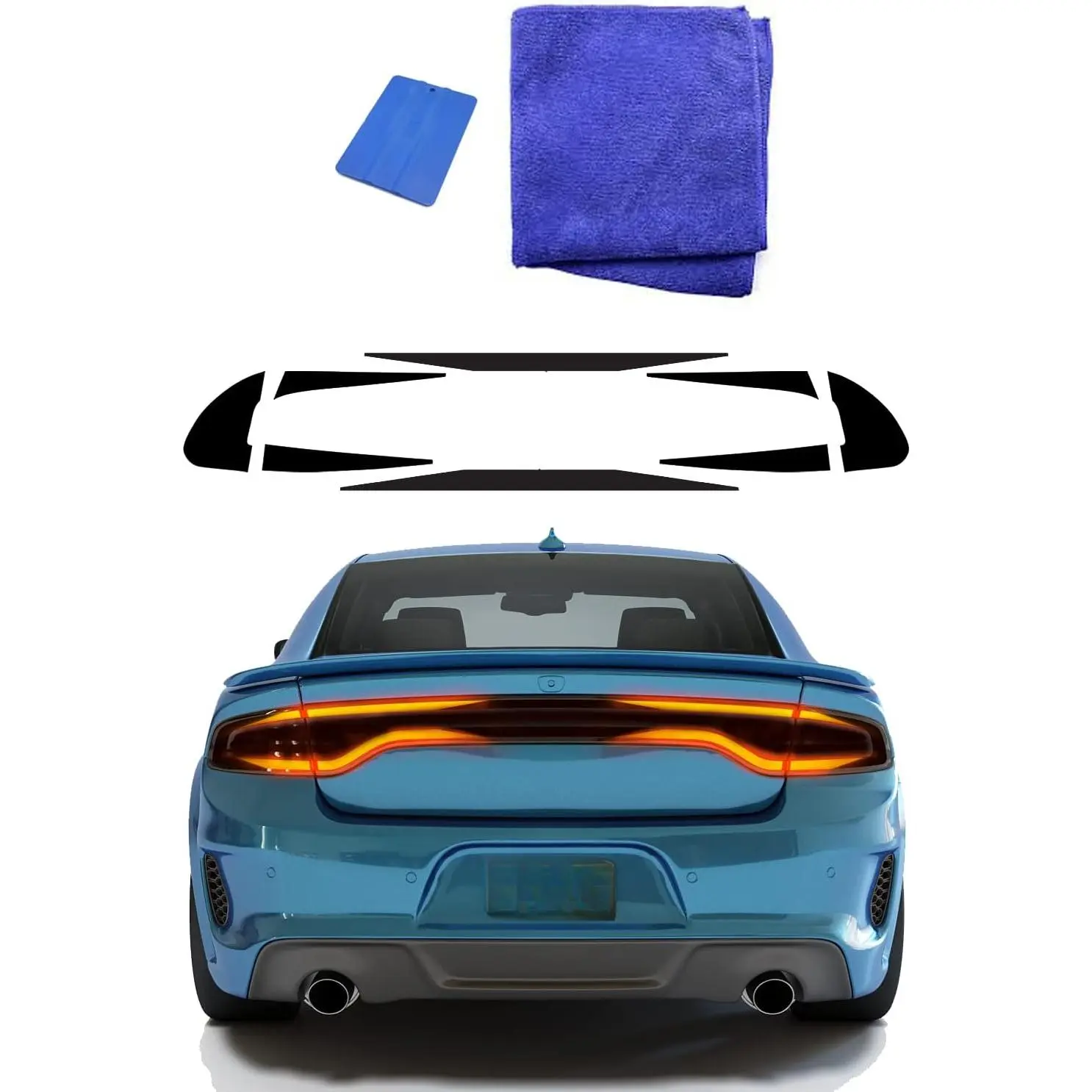 Tail Light Decal fits 2015-2023 Dodge Charger Accessories.Racetrack Sticker for 2015, 2016, 2017, 2018, 2019, 2020,2021, 2022, 2023 Model taillights Including sxt, rt, SRT, scat Pack etc.