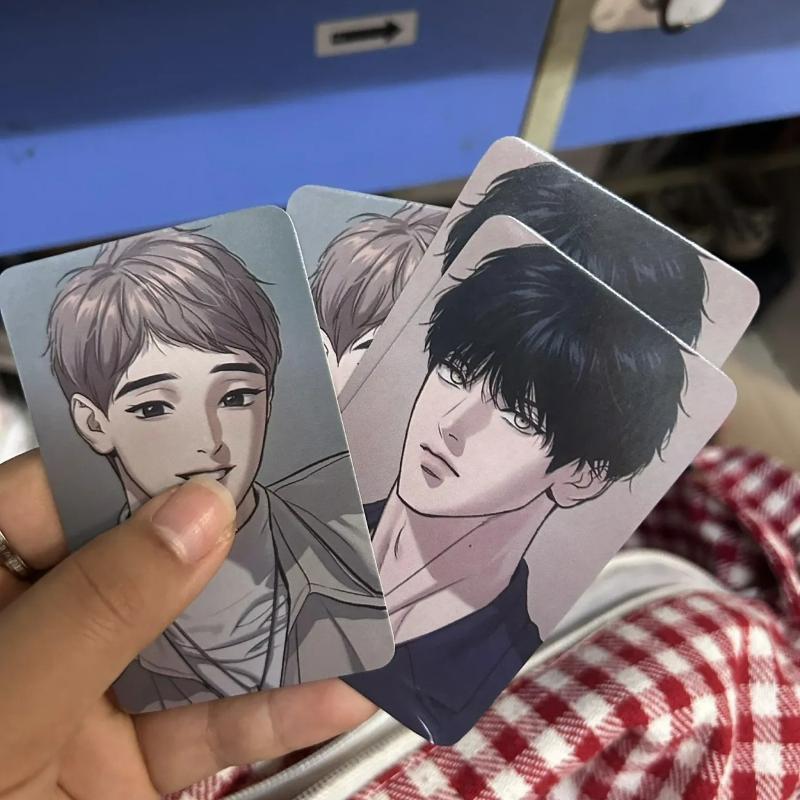 2 Pcs/Set NEW BL Manhwa Lomo Card Dong-gyun,Alex Comic Characters 3 Inches HD Photocard Postcard Friends Cosplay Gift