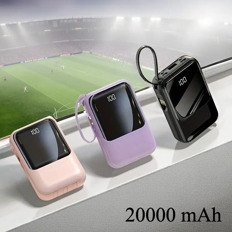 20000mAh Compact Power Bank, 20W Fast Charging Ultra  Portable Charger with LED Display, External Backup Battery for Multiple Devices, Holiday Gift