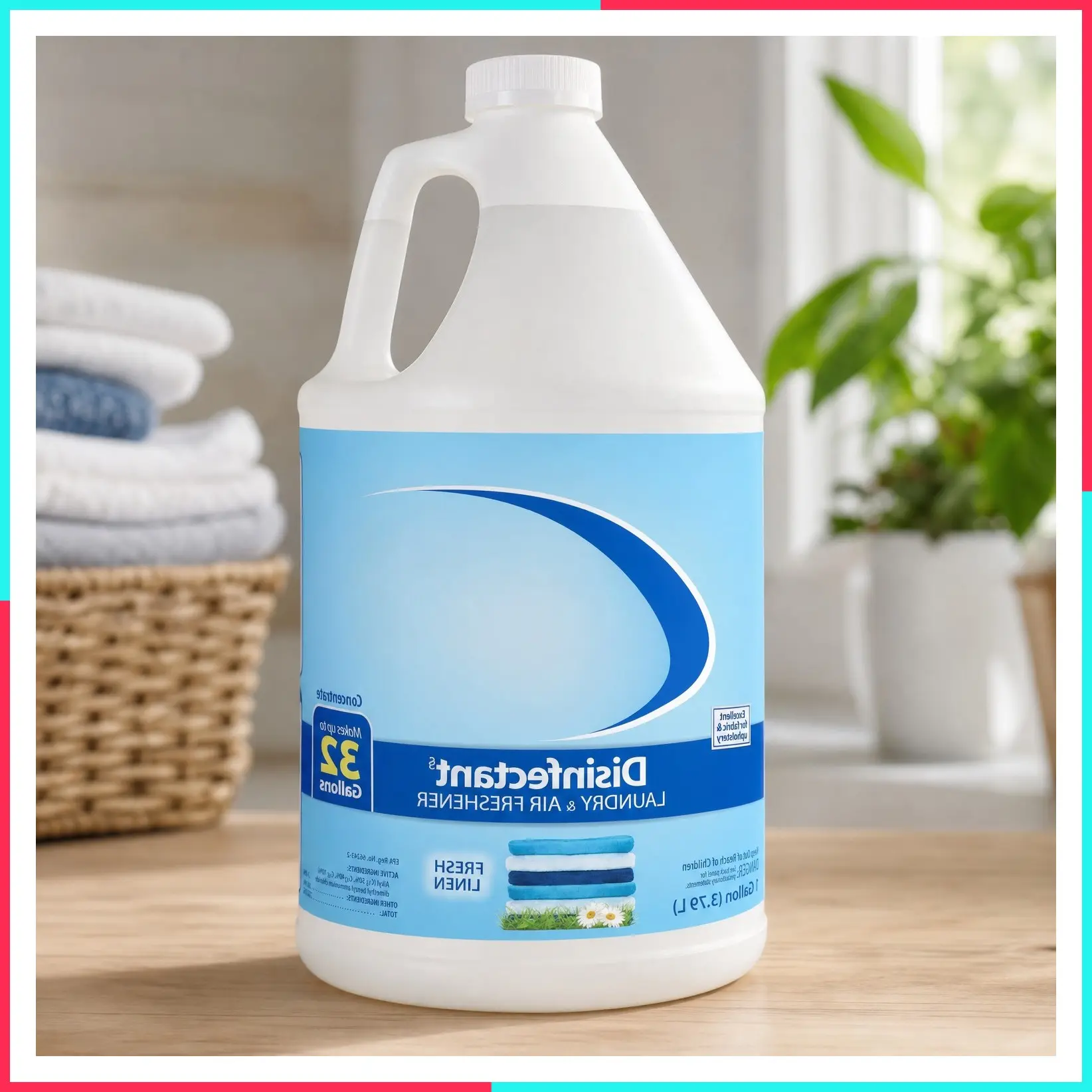 Disinfectant Concentrate & Odor Eliminator, 1 Gallon, Fresh Linen Scent