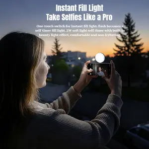 Smartphone Magnetic Fill Light Mini Selfie Light 3 Modes Adjustable Brightness for Iphone XIAOMI HUAWEI SAMSUNG Phone