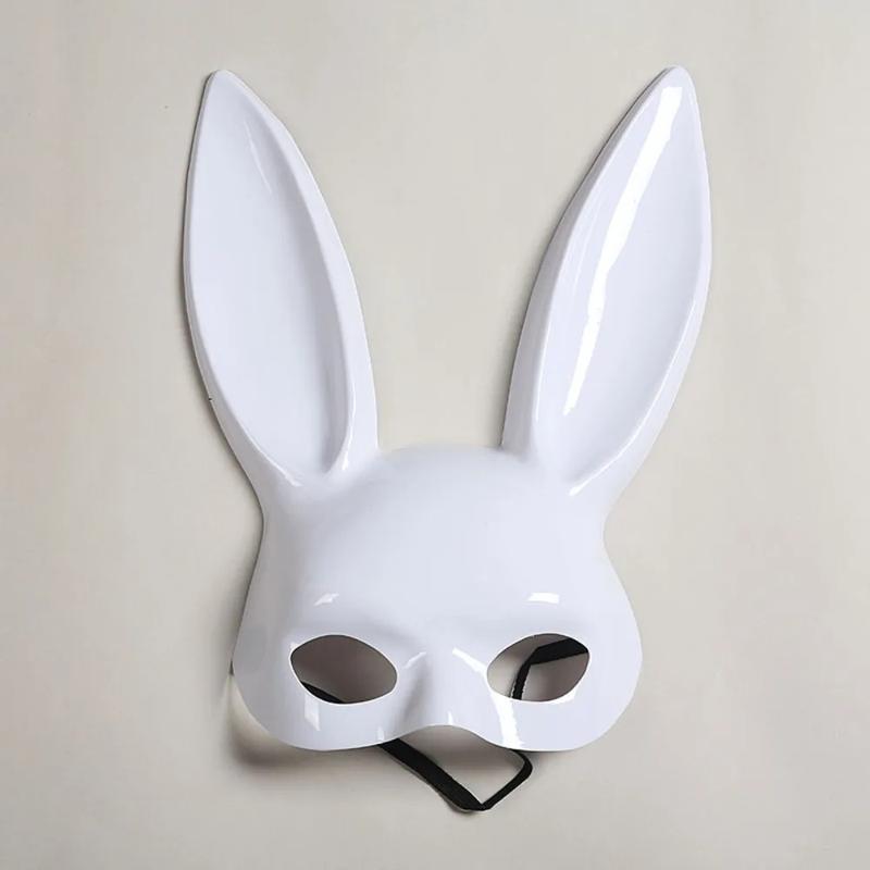 Anime Bunny Mask for Women Girls with Ears and Princess Rabbit Headband Perfect for Masquerade Parties Cosplay Costume Props 26*35cm