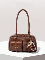 Brown + Red Cherry Pearl Pendant