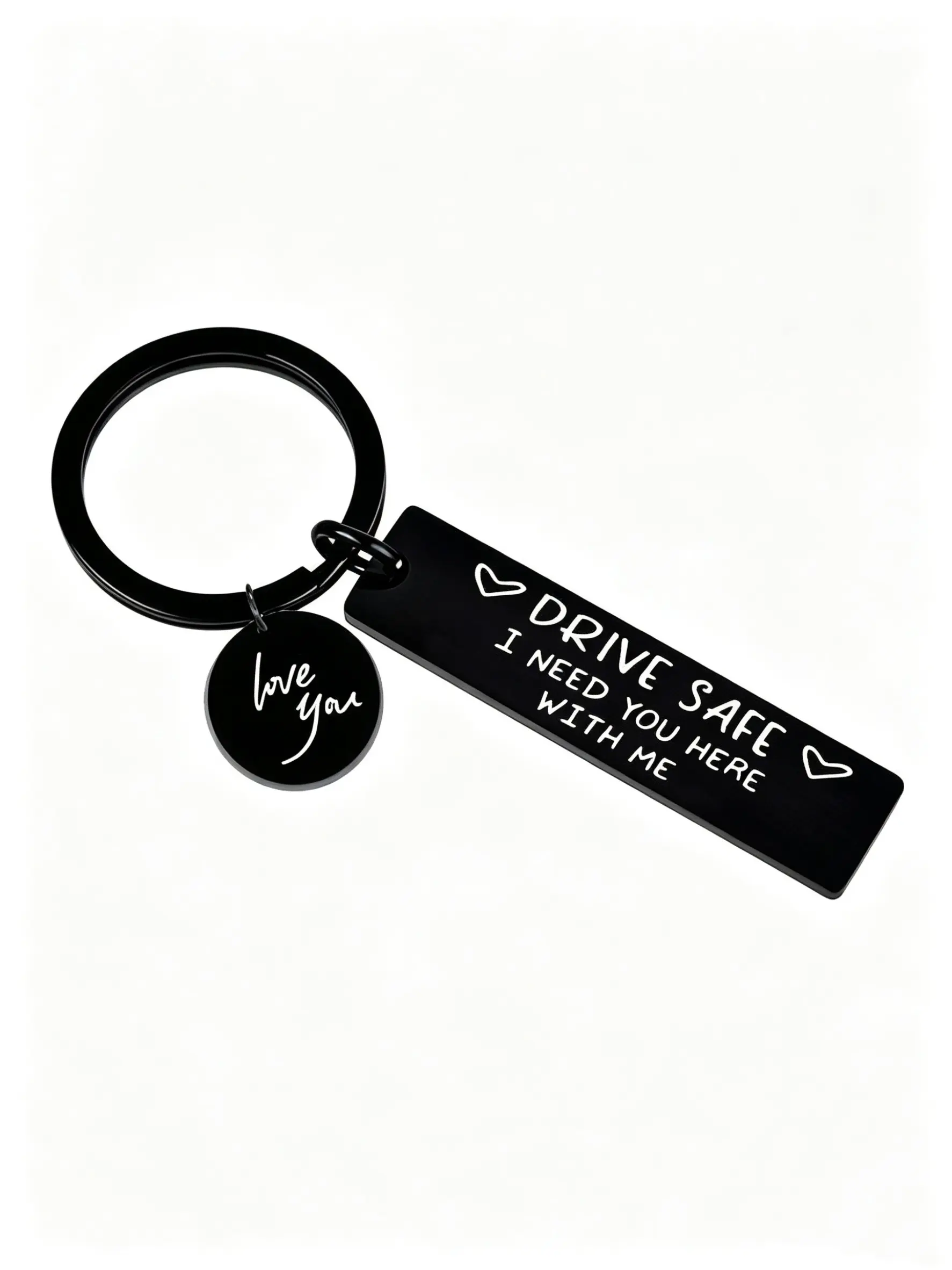 Personalized Keychain for Boyfriend, Safe Driving Keychain, Perfect Birthday Gift, Christmas Gift, Anniversary Gift, Men's Outdoor Accessory, Stainless Steel Keychain, Stainless Steel Keyring