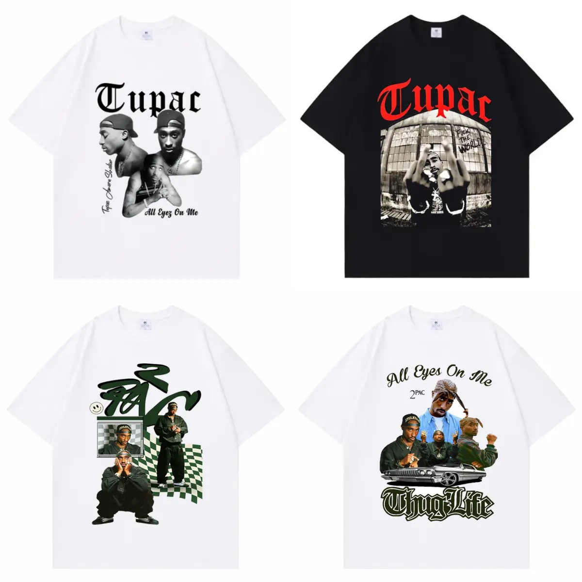 Casual 2Pac Classic Graphic Pure Cotton Tshirt,Unisex Cool Fashion Tops,Oversized Streetwear Vintage Tshirt,Vacation Outfit,Best Holiday Gift for Fans Halloween