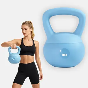 Shock Absorbing Soft Kettlebell Set for Home Gym, 10/15/20LB Non-Slip Hand Weight for Women Strength Training Exercise