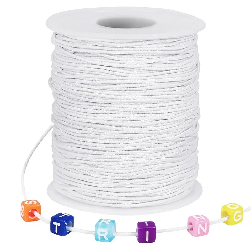 Elastic Band, 1mm Stretch Bead String, Ideal for Bracelets, Necklaces, Jewelry Making, Beading, Pony Beads, Craft Supplies, Beading Thread, Polyester Cord