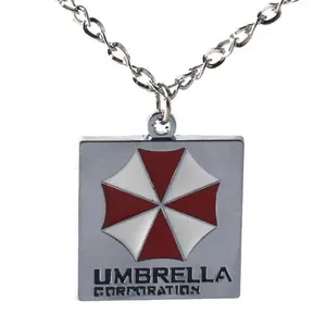 New Umbrella Keychain Pendant Raccoon Logo Pendant Necklace Keychain Metal Clothing Accessories 2024