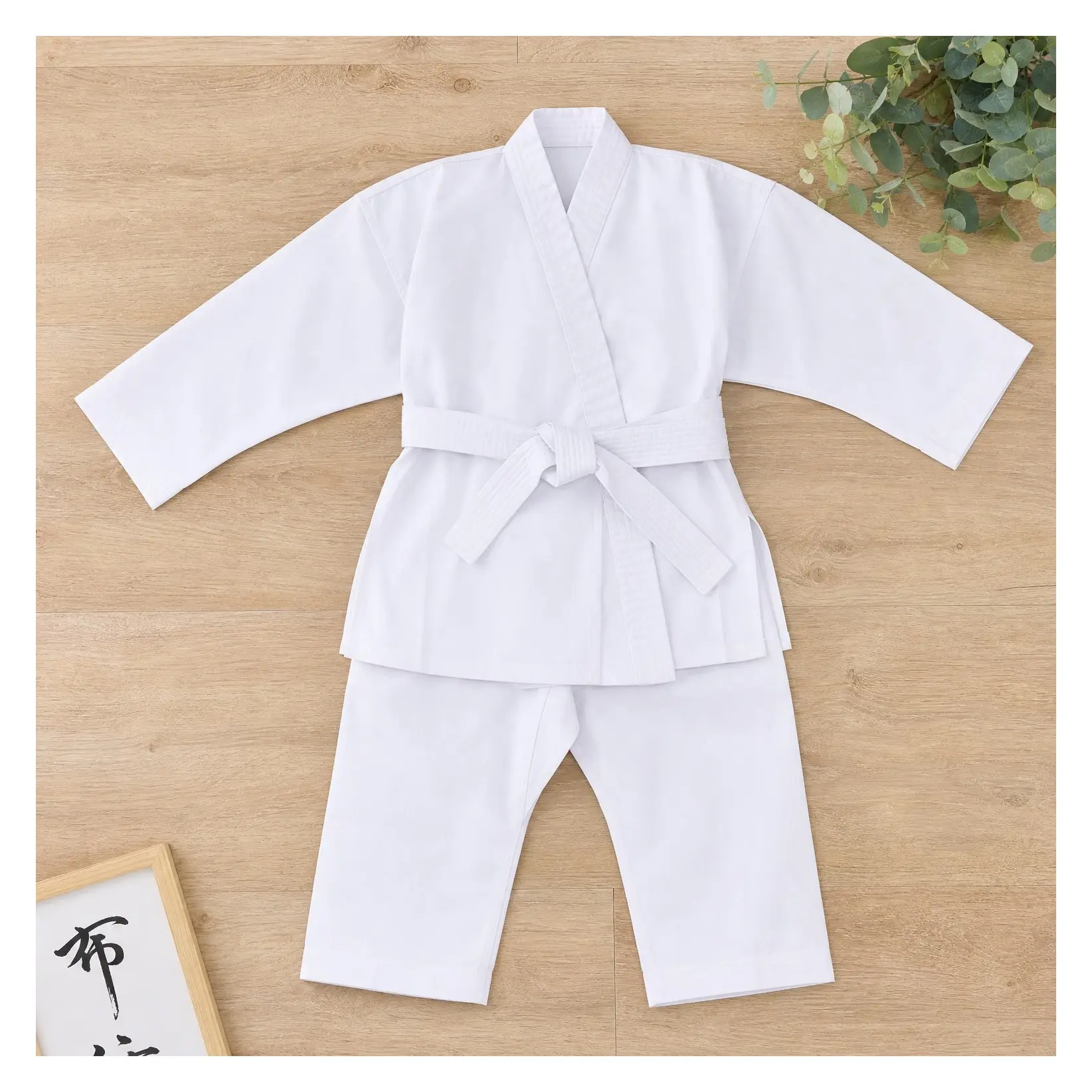Lightweight Karate Gi Uniform with Belt for Kids & Adults - Martial Arts Training - WhiteGift