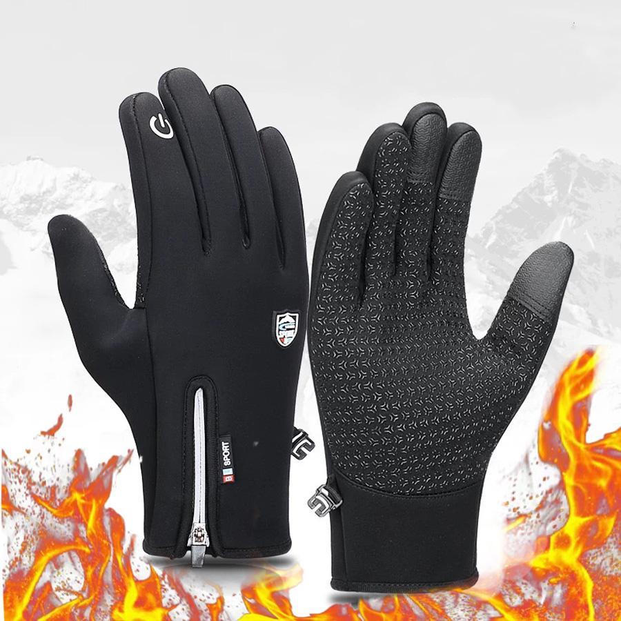 Winter Thermal Gloves, Waterproof Windproof Non-slip Touch Screen Gloves, Outdoor Running, Cycling, Driving Gloves for Men & Women