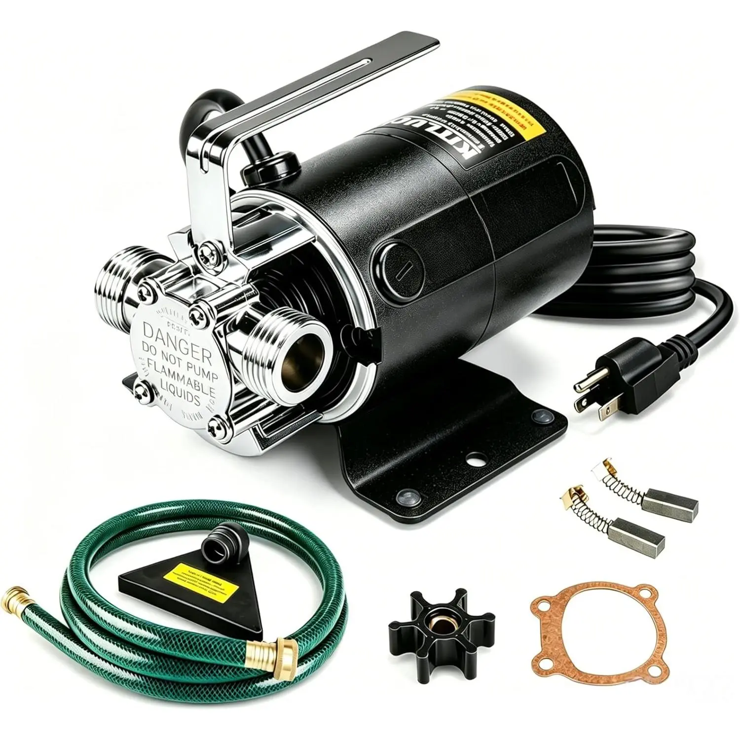 Water Transfer Pump, 115V 1/10HP 330GPH Utility Water Pump Electric With 6ft Suction Hose Kit, Portable Small Water Pump For Pool Draining, Removing Water From Rain Barrel, Aquariums, etc.