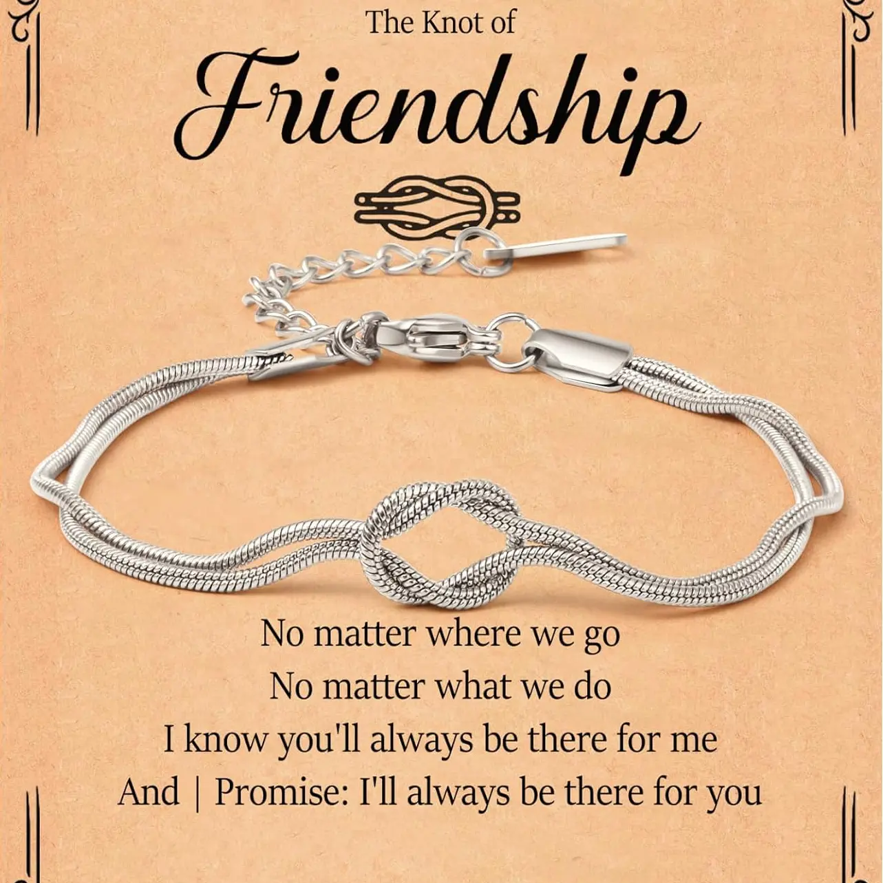 Love Knot Couple Bracelet – Pinky Promise Matching Set, Soulmate Infinity Jewelry Gift for Her Him