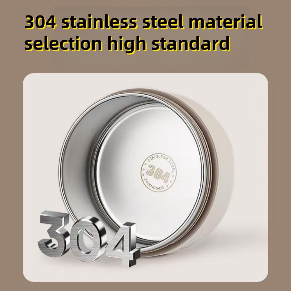 Stainless Steel Lunch Box with Lid & Cutlery, 1 Set 3/4 Boxes Large Capacity Food Storage Container with Insulated Bag, Portable Lunch Box for Camping, Picnic, School, Office