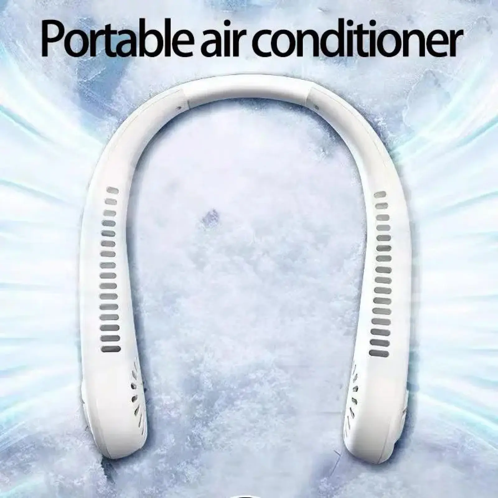 Hands Free Neck Worn Cooling Device, Light Carry Wearable Cooler, Slim U-Shape Frame Design for Summer Trips, Outdoor Activities, Office Use, Daily Commute & Daily Comfort Use