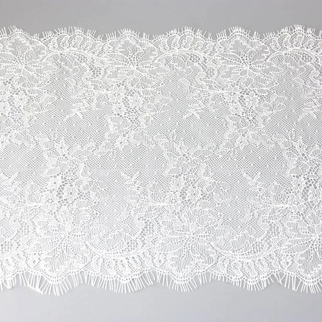 (3m/pack) 26cm Wide Lash Trim Floral Cutout Lace, Elegant Floral Lace, Sewing Accessories, Underwear Floral Lace Decoration, Dress Wedding Veil, DIY Home Goods