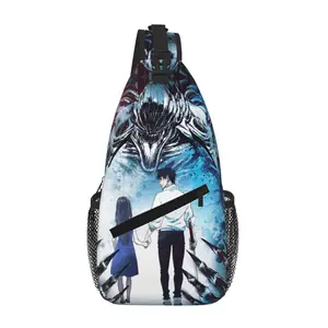 Jujutsu Kaisen Large Capacity Sling Chest Bag for Daily Commute, Outdoor Hiking & Business, Cartoon Casual, for School & Tablet, Gift for Women and Men