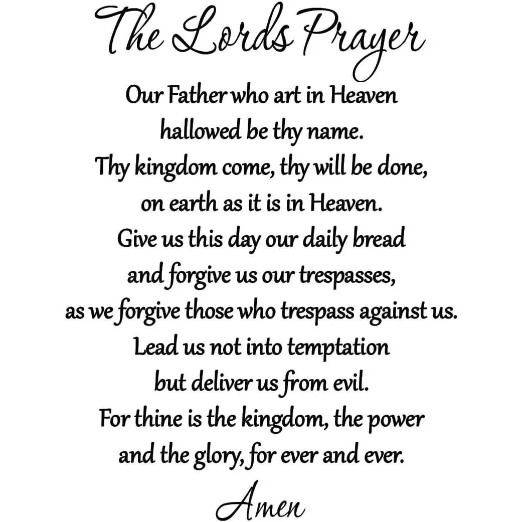 The Lord's Prayer Our Father  Scripture Wall Decal