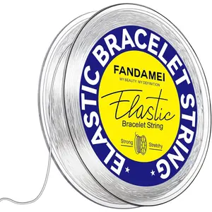 0.8mm Elastic Strings for Bracelets,  Stretch Bead Cord for  Making, Clear Stretchy Elastic String Cord for Beading, Transparent Thread for Bracelet Necklace Making