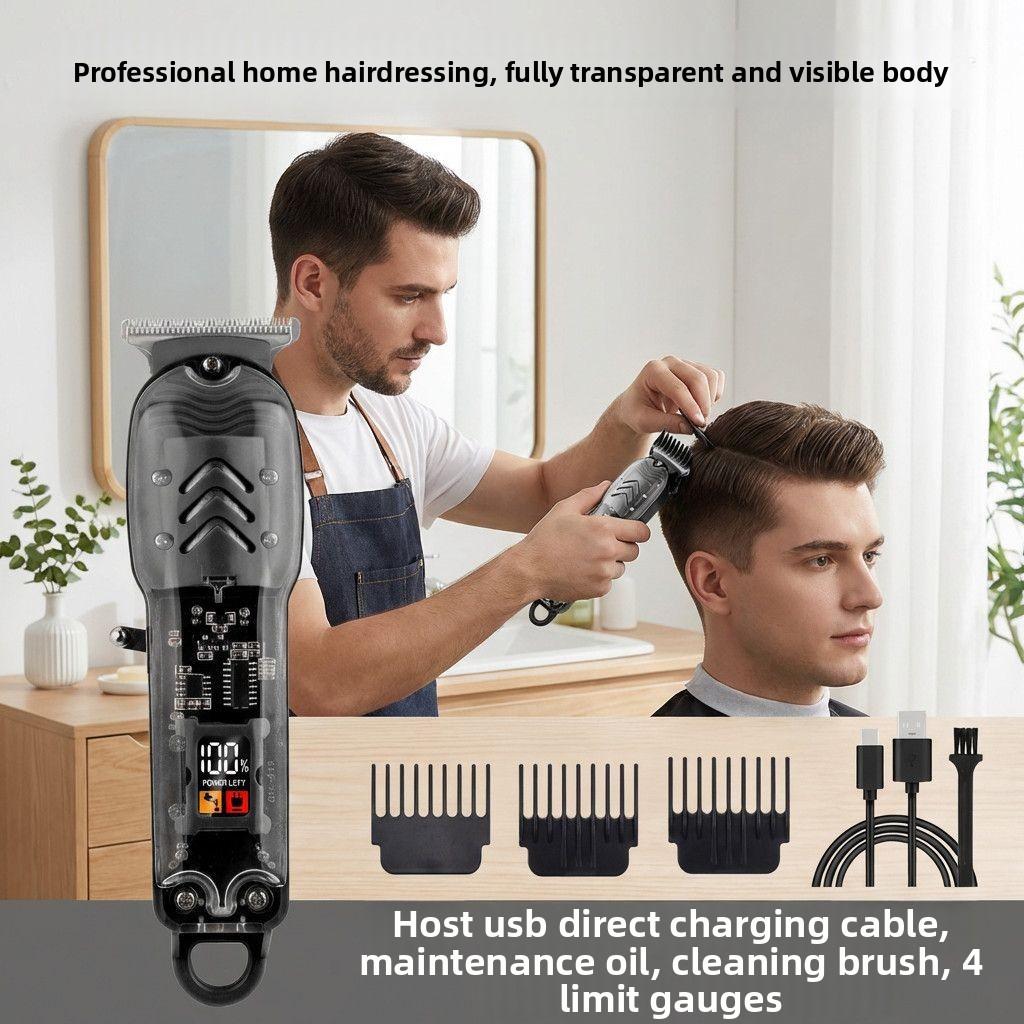 Silent hair clipper for hair salons, professional hair cutting machine, electric hair trimmer for barbershops