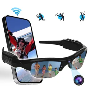 Smart Glasses Camera,1080P Video Recording Glasses,Hands Free,Wireless Glasses Action Camera,Sports DV,Video Blog Glasses Camera,Wearable Glasses Camera,Outdoor Sports Camera for Riding, Skiing, Hiking Cycling,POV Glasses Camera,Men Gift