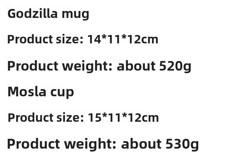 Godzilla 70th Anniversary 3D Resin Mug - Commemorative Cup, Decorative Tumbler, Heat-Resistant, Reusable & Washable Drinkware for Coffee