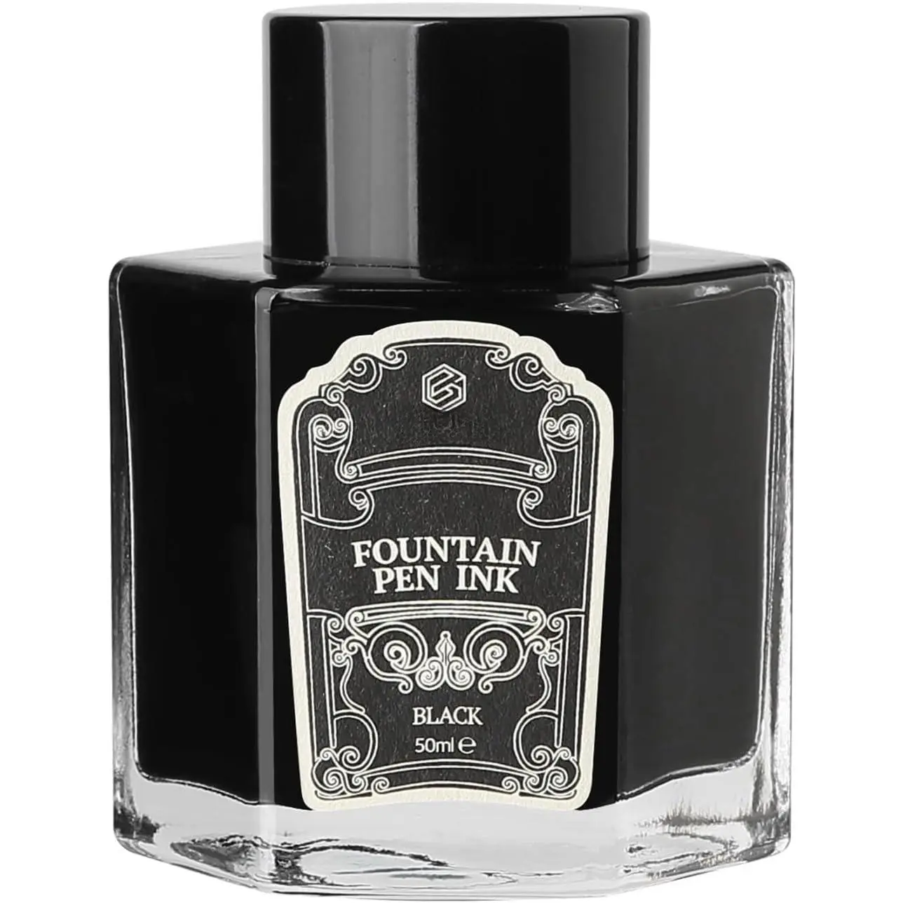 Fountain Pen Ink 50ml Non-Carbon, Dye-Based Ink Bottle for Smooth Writing -  Drying,  Colors, Clog-Free Formula, Compatible with Fountain Pens, Dip Pens,Calligraphy LL711 (Black)
