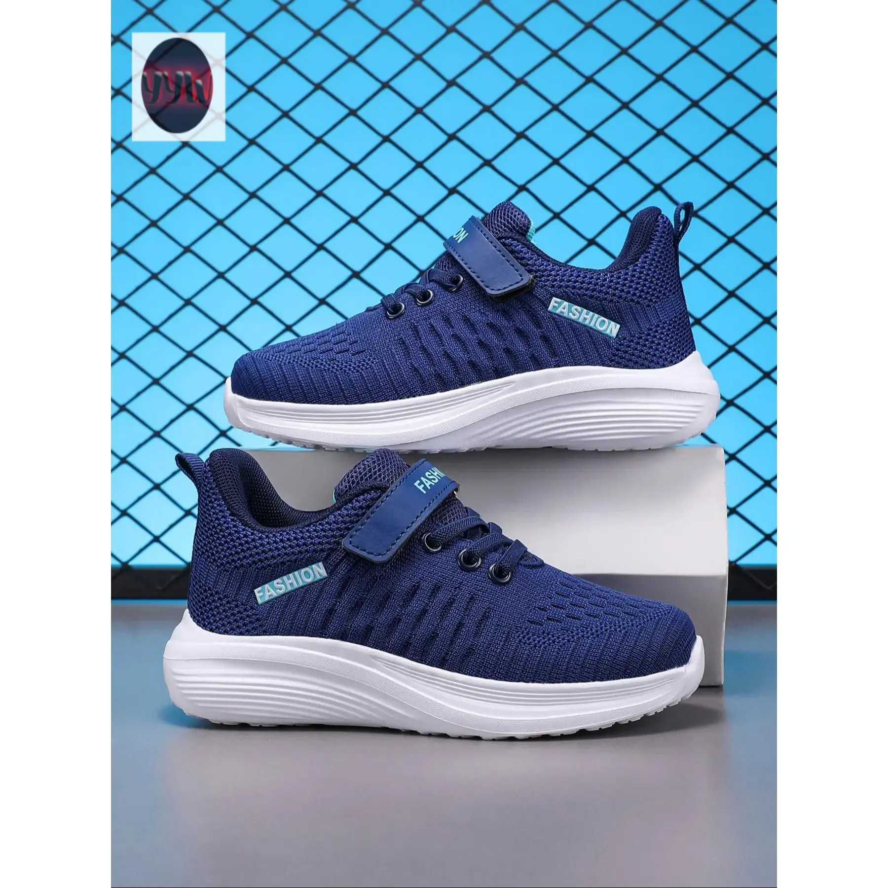 YYW1 Lightweight Breathable Shoes, Boys & Girls Running Shoes, Kids Shoes, Comfortable Outdoor Activities, Velcro Design, All Seasons