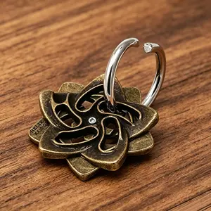 Zinc Alloy Metal Puzzle Lock, Spiral Theme Unlock Brain Teaser Toy, Adult & Teen Iq Test Game, Stress Relief Desk Finger Toy