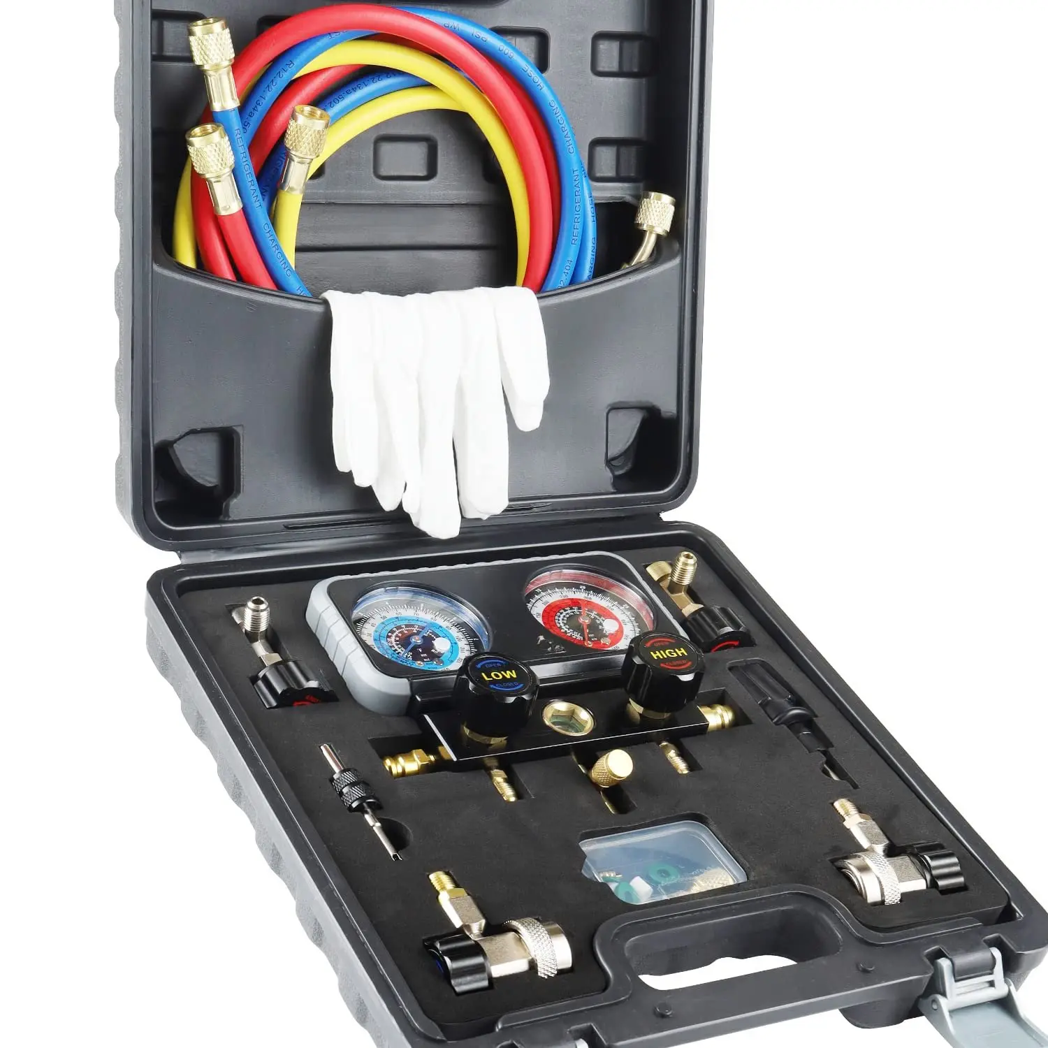 AC Gauges, A/C Manifold Gauge Set for R134a R22 R12 R502, Professional #A302