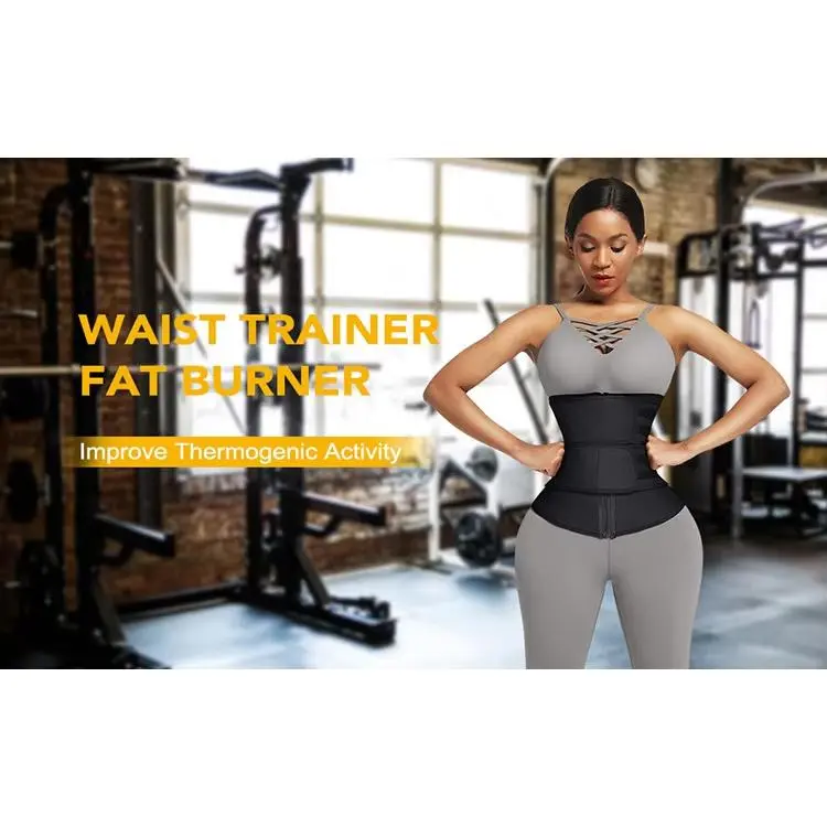 Sweat-inducing slimming workout postpartum body shaper double waist trainer abdominal binder shapewear
