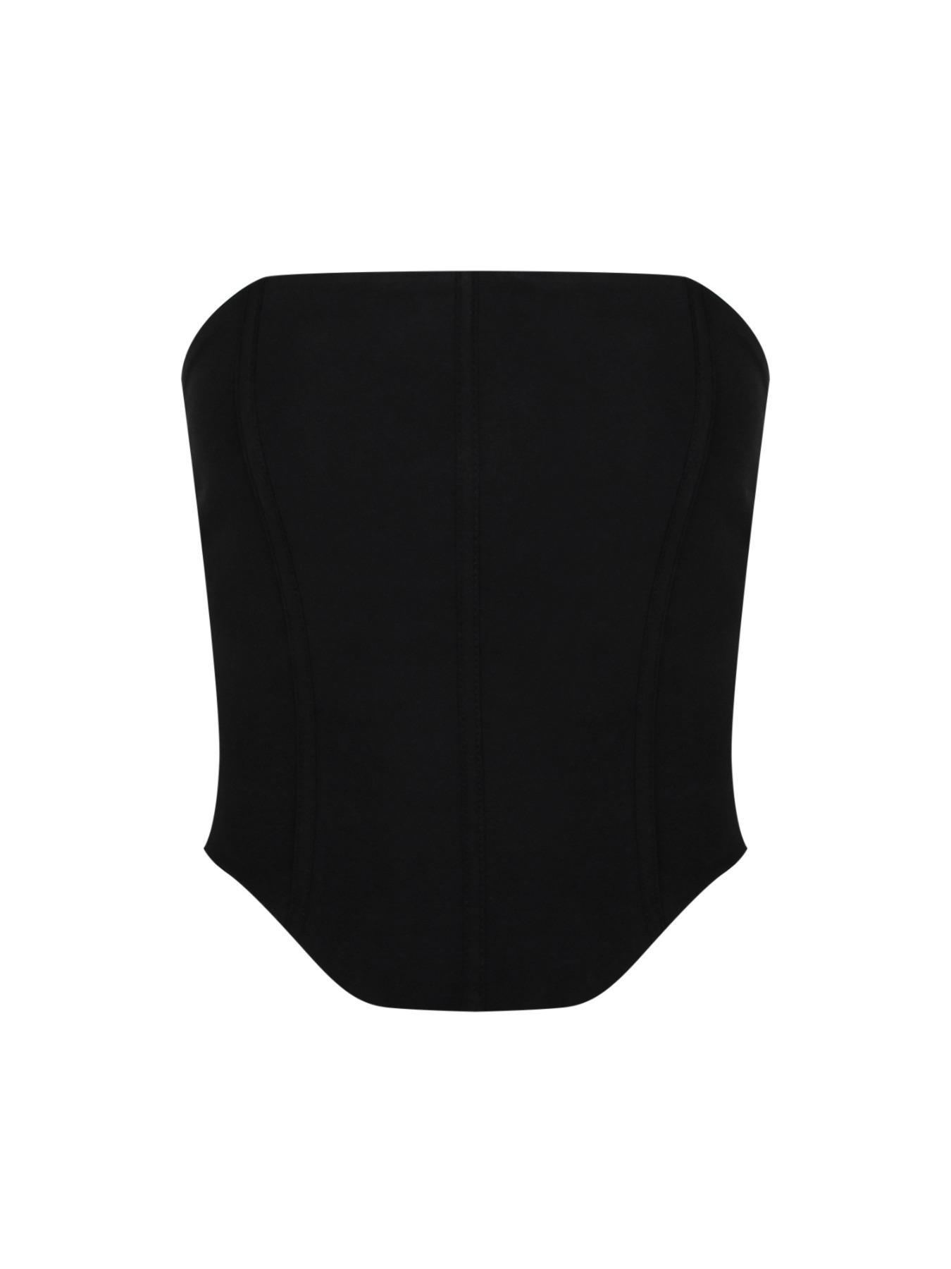 Women's Plain Backless Lace Up Grommet Eyelet Tube Top, Asymmetrical Hem Strapless Top for Daily Wear Party, Ladies Clothes for All Seasons