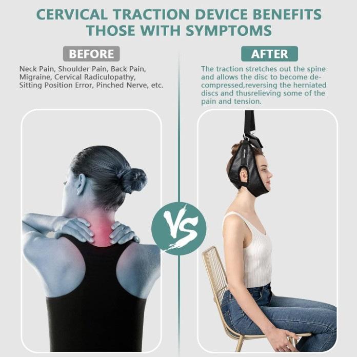 Cervical traction belt Household neck hanging neck stretching fixator Convenient door Suspension neck protection