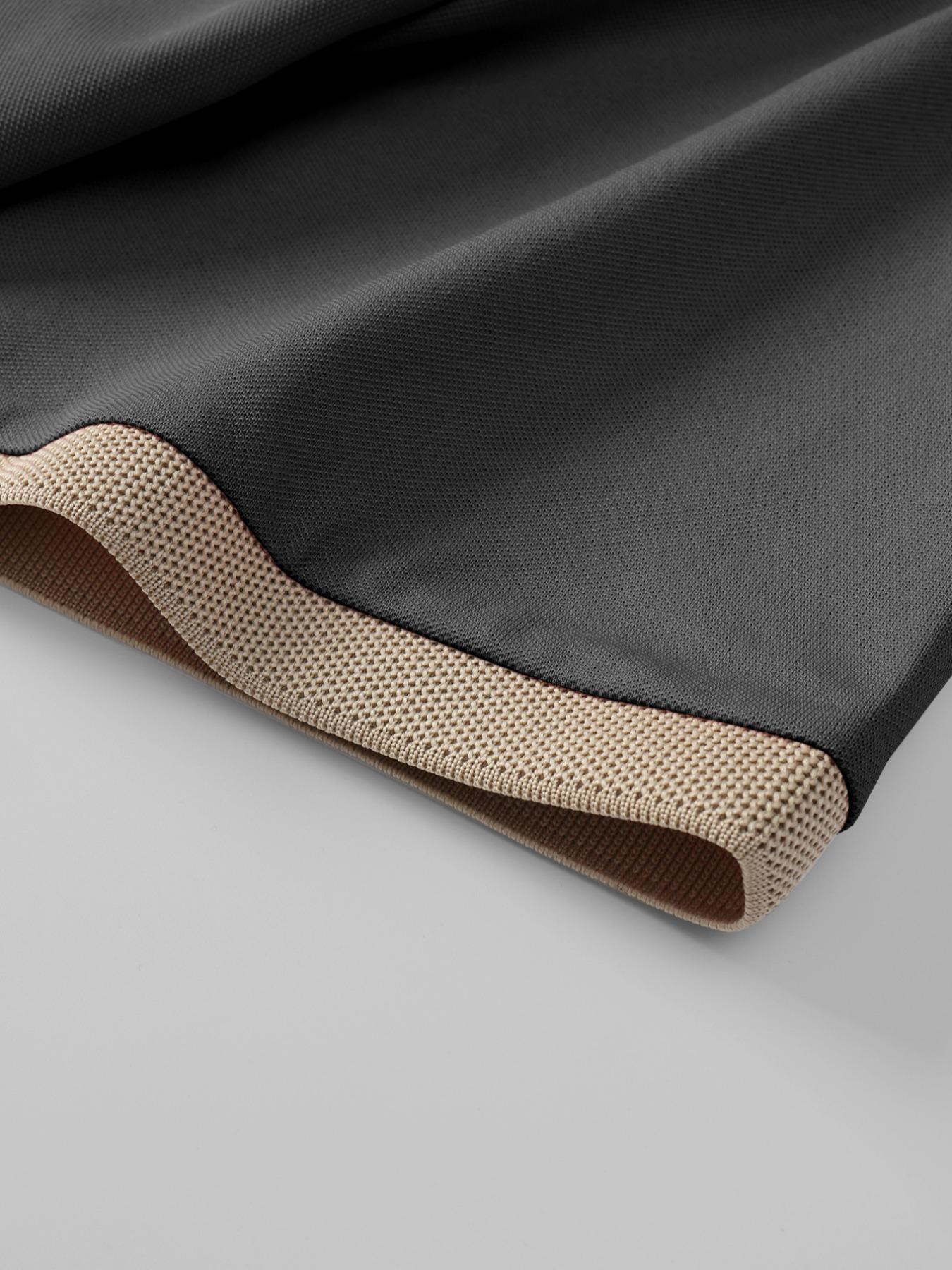 Men's Colorblock Short Sleeve Casual Collared Polo Shirt, Regular Fit Fashion Comfy Half Placket Top for Summer, Men's Clothes for Outdoor Wear, Menswear