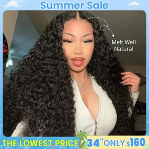 Glueless Wig Human Hair Deep Wave 6x4 5x5 9x6 Pre Cut Lace Wig Human Hair Ready To Wear Lace Closure Wigs for Women Transparent Lace Front Wig # #SummerVibes#tiktokshopspringglowup