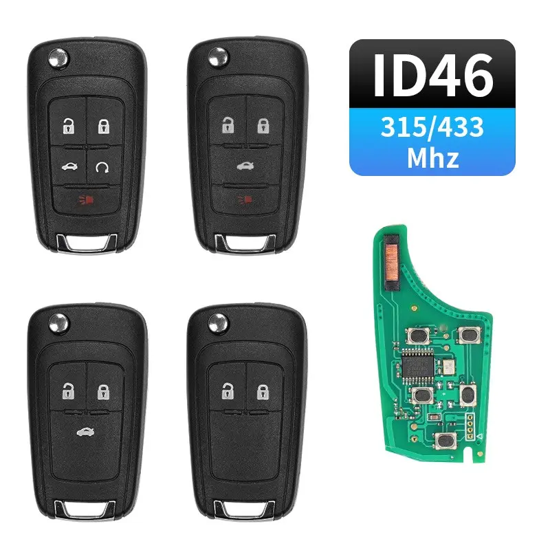 Car Remote Key Replacement ID46 Chip 315/434 Mhz 2/3/4/5 Buttons For Chevrolet Cruze Aveo Epica Lova Camaro Impala Trax Orlando Opel Buick