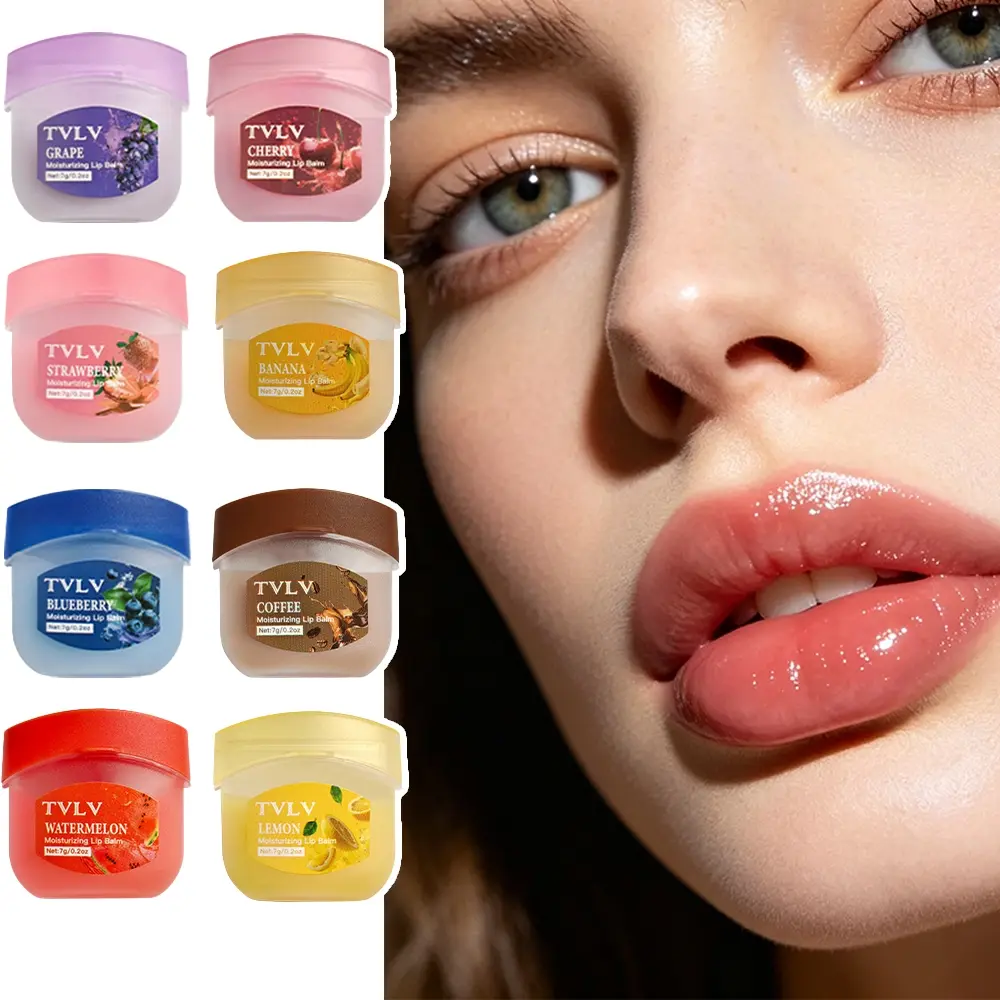 8 In 1 Fruit Extract Conditioning Lip Sleeping Mask Set, 24H Long Lasting Hydrating Moisturizing Lip Balm, Overnight Lip Treatment for Dry Chapped Lips, Plump Glossy Water Drop Lips, Repair Lip Lines, 8 Natural Fruit Flavors Lip Care Gift Kit for Women